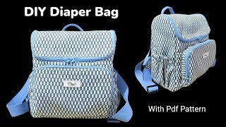 Diaper Bag Tutorial | DIY Diaper Bag | Tutorial Tas Bayi | Free Pdf Pattern | Free Tutorial