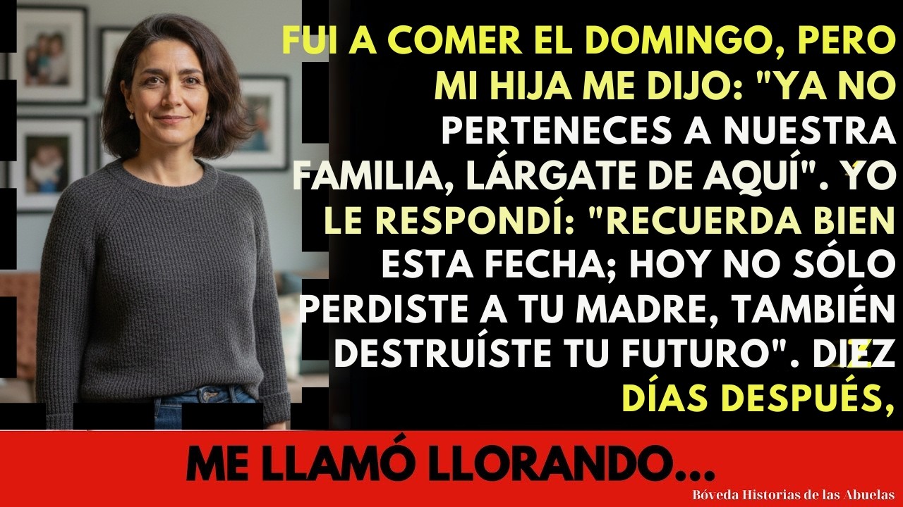 Cociné La Comida del Domingo Para Mi Hija… y Me Gritó  “Ya No Eres Familia, Mamá, Lárgate”