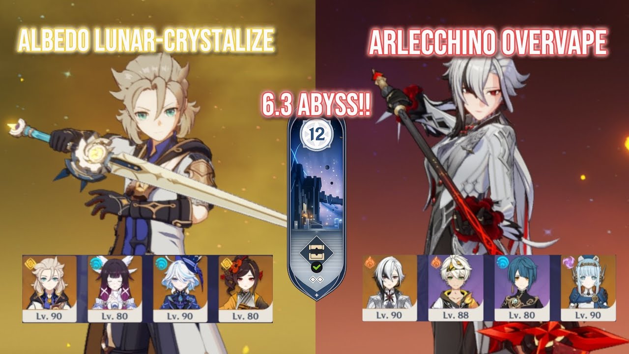 [6.3 Abyss] Albedo buff? C0 Albedo X Chiori Lunar-Crystalize & C3 ...
