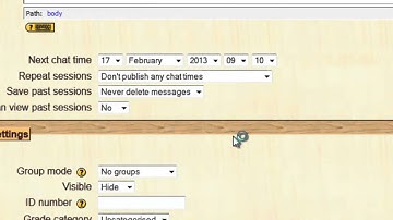 Setting up a chat activity in NVS Moodle