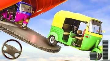 Tuk Tuk Rickshaw 3D Stunt - Auto Ramp Driving Games 2021 | Android Gameplay