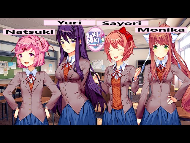 Doki Doki Literature Club, All dokis, Monika + Sayori + Natsuki + Yuri -  v1 Showcase