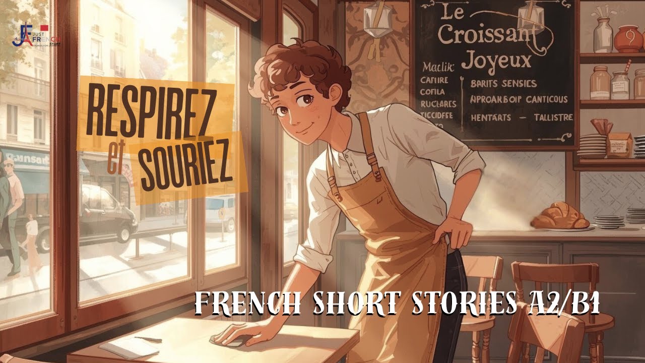 Breathe and smile! | Easy French Story for A2–B1 Learners (Subtitles: Français + English)