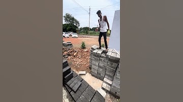 Quality testing of concrete blocks solid blocks#gokakbricksandblocks #businessbuildingblocks