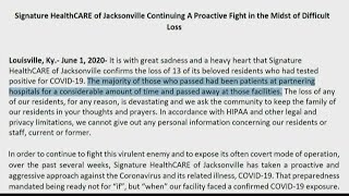 17 residents of Jacksonville nursing home died after testing positive for COVID-19