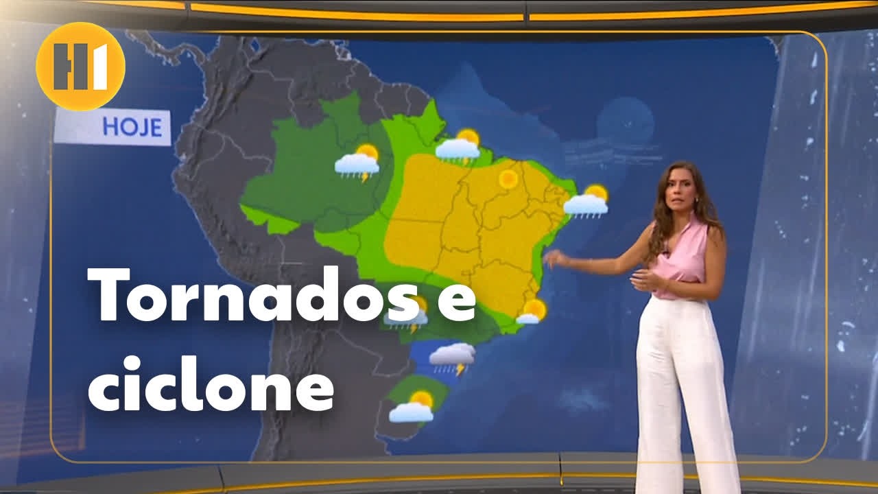 Previsão do tempo: risco de ciclone extratropical, tornados e chuvas severas no Brasil