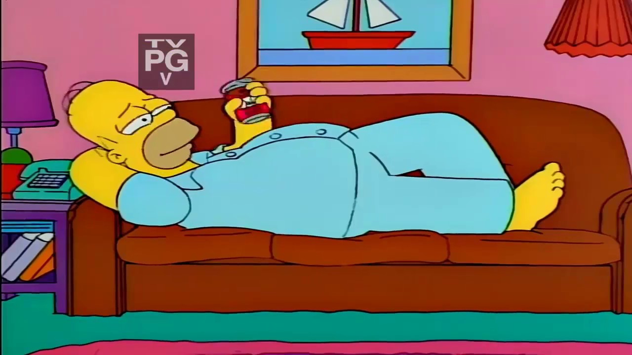 Me encantan estos sábados de flojera - Los Simpson HD - YouTube.