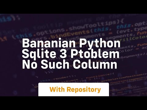 Bananian python sqlite