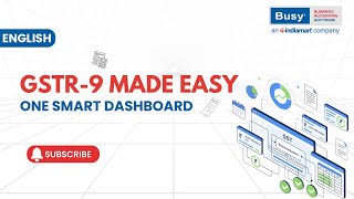 GSTR-9 Preparation Without Hassle | BUSY’s All-in-One Dashboard | English