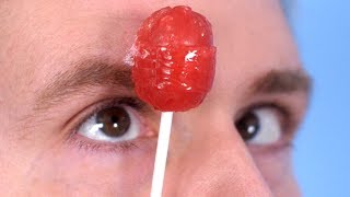 Candy Stuck In Eyebrow Surprise!
