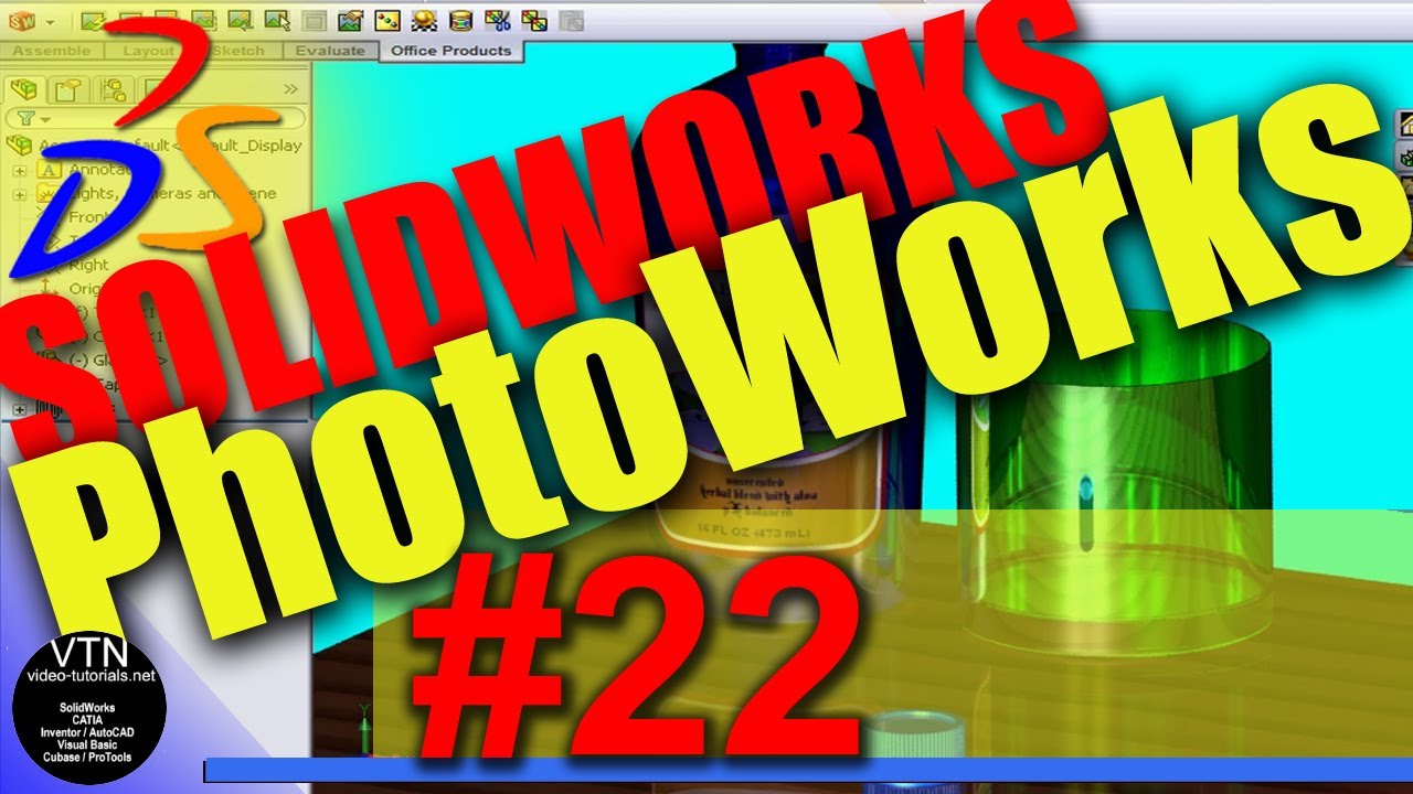 Photoworks ( 22 Multiple Decal ) SOLIDWORKS  Tutorial