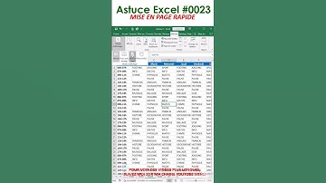 Mise en page rapide dans Excel 💯