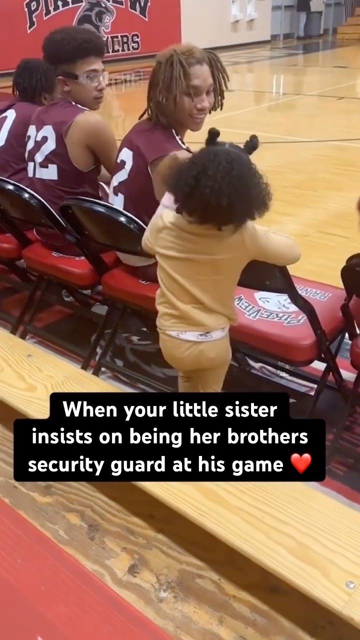 She wanted to be with ber big brother at his game ❤️? #shorts