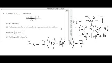 WMA12/01 Pure Mathematics (P2) *Jan 2021* Q8 (Sequence and series)