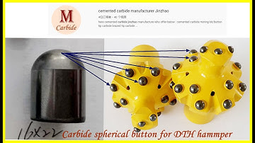 cemented tungsten carbide spherical buttons for DTH drill bit
