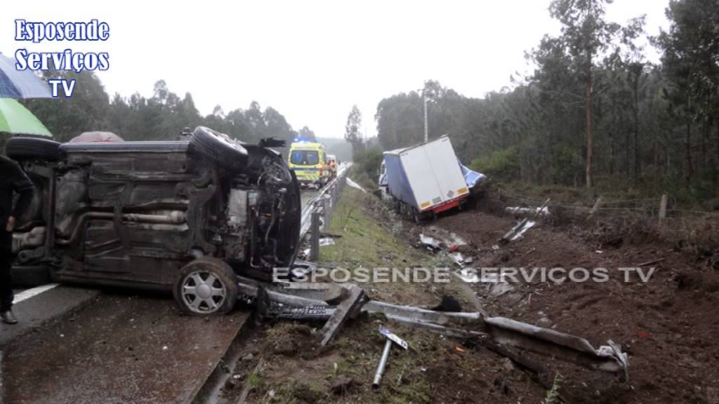 Acidente na A28 em Esposende - YouTube