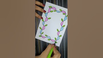 Simple border design/ Front page border design/ Cover page design #pageborder #art #borderart #diy