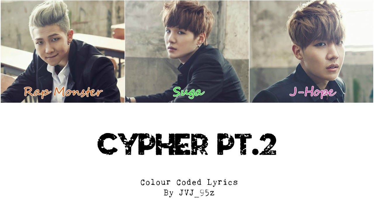 BTS   Cypher Pt2 Triptych Colour Coded Lyrics HanRomEng