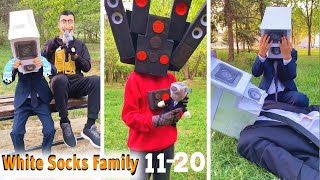 Cameraman VS Skibidi toilet 11-20 Parts | WhiteSocksFamily #cameraman 🎥❤️🫶🥰