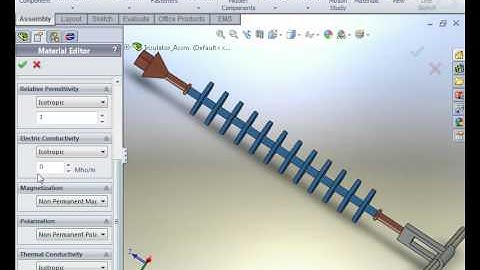 Electrostatic and Thermal Analyses of a Powerline Insulator, using EMS in SolidWorks part 1 of 2