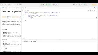 Daily leetcode problem 1980 in C