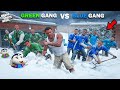 Franklin Blue Gang Vs Shinchan Green Gang Snow Storm Challenge In GTA 5!