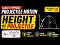 Height of Projectile Motion in One Shot 🚀 | Full Derivation + Easy Trick | Class 11 Physics