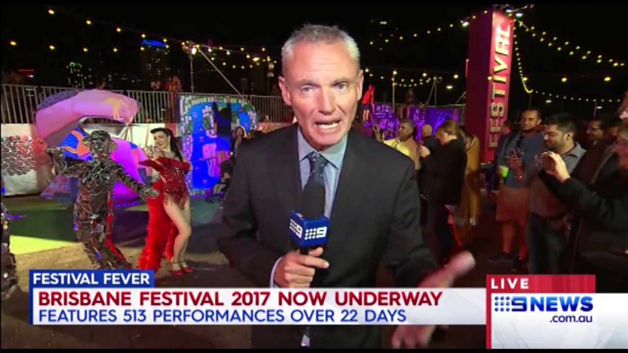 Kira Titan Burlesque on 9 News for Brisbane Festival - YouTube