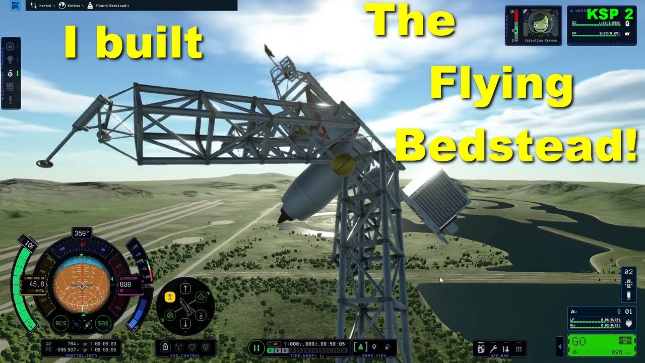 KSP 2 The Flying Bedstead plus bonus Land Speed Record vehicle