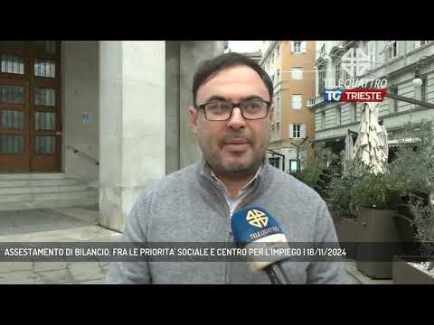ASSESTAMENTO DI BILANCIO: FRA LE PRIORITA' SOCIALE E CENTRO PER L'IMPIEGO | 18/11/2024
