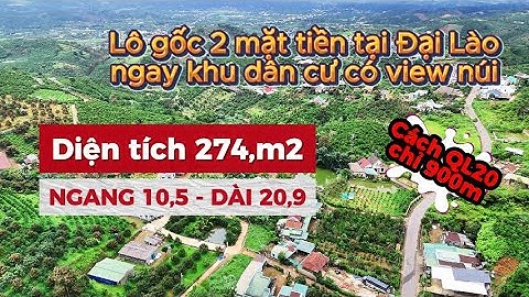 Bán đất phường 3 Bảo Lộc góc 2 mặt tiền view núi cao thoáng, tiềm năng tăng giá mạnh