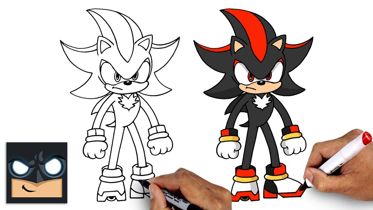 HOW TO DRAW SONIC'S SHADOW  How to Draw the Shadow from Sonic Movie - Sonic  The Hedgehog 