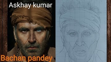 How to draw Akshay kumar step by step | Drawing Akshay kumar | Bachchan Pandey | Sketch of Akshay |