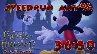 Castle Of Illusion HD - Any% speedrun - 36:30 RT (~35:50 w/o loads)