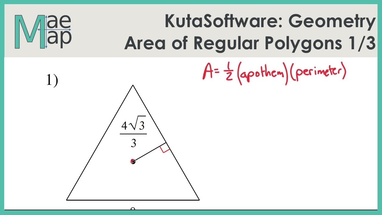 KutaSoftware: Geometry- Area Of Regular Polygons Part 2 - YouTube KutaSoftware: Geometry- Area Of Regular Polygons Part 2 - YouTube