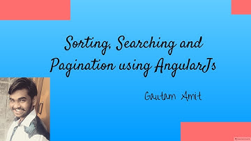 Sorting, Searching and Paging in Angularjs Part 1 | Amit | Free