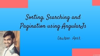 Sorting, Searching and Paging in Angularjs Part 1 | Amit | Free
