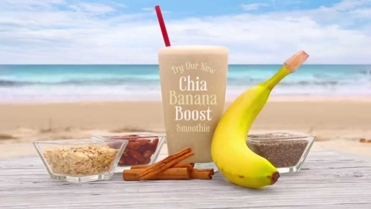 chia food blog Tropical Smoothie Cafe Chia Banana Boost Smoothie
