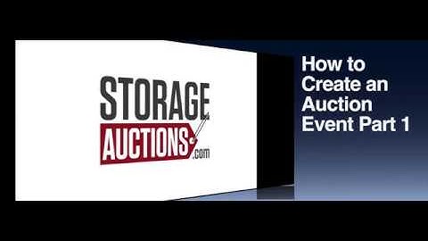How to create an auction event part 1
