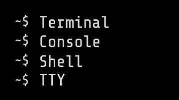 Terminal, Shell, Console, TTY - الفرق ما بين