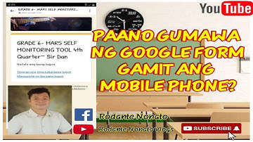 PAANO GUMAWA NG GOOGLE FORM GAMIT ANG IYONG CP/ STEP BY STEP PROCESS 😉💞😉
