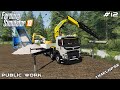 Cleaning road & installing pipes | Public Work on Geiselsberg | Farming Simulator 19 | Episode 12