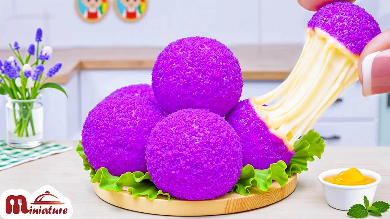 🧀 So Crispy Miniature Fried Cheese Ball Recipe | ASMR Cooking Mini Food