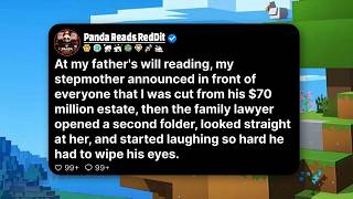 At my father's will reading, my stepmother announced in front of everyone that I was cut from his...