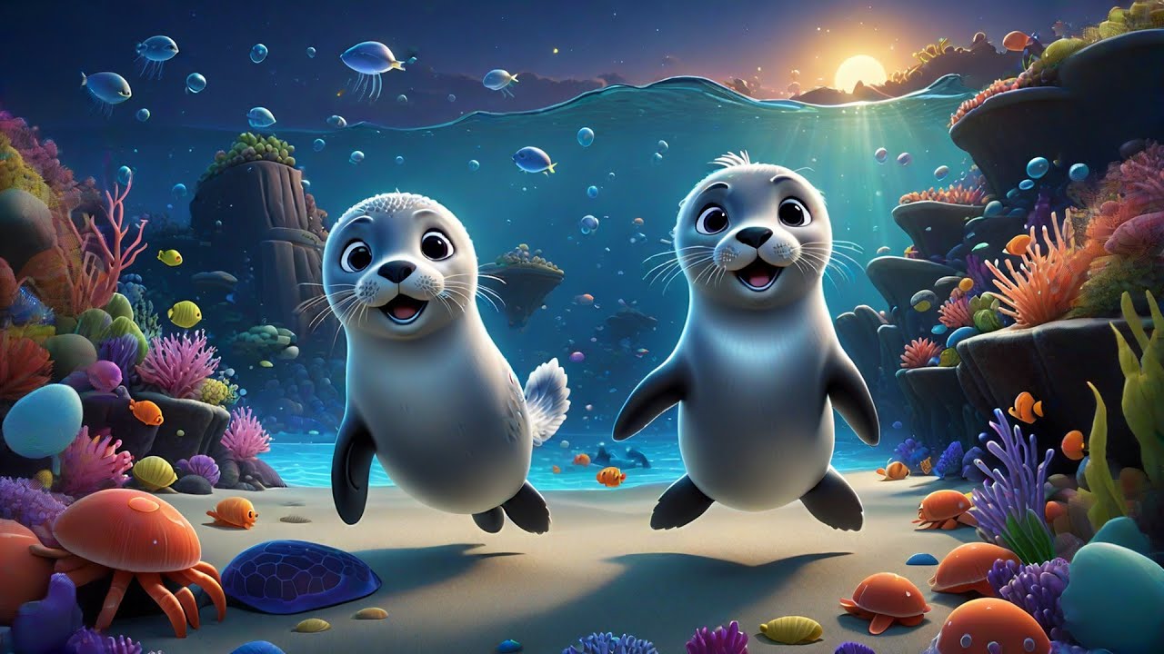 Three Singing Seals Slap the Waves | Ocean Animal Song for Kids | Nursery Rhymes and Learning Songs