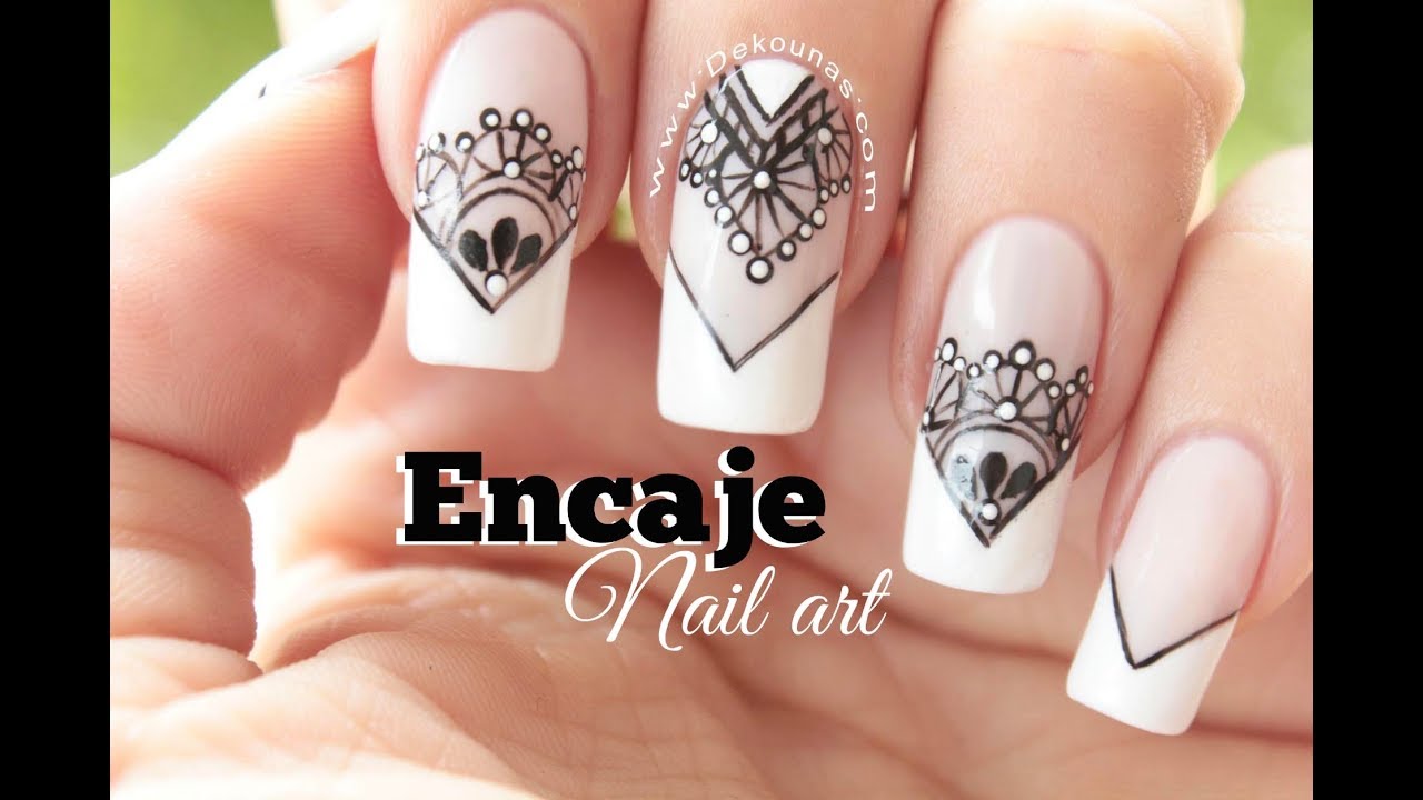 Diseño de uñas Encaje - Lace Nails art - thptnganamst.edu.vn