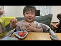 Boiled pumpkin 🎃 Tomato 🍅 Daddy handmade hayashi rice 👶 ♥かぼちゃの煮物🎃トマト🍅パパ手作りハヤシライス👶♥
