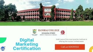 MY REVIEW ABOUT DIGITAL MARKETING COURSE IN HANSRAJ COLLEGE|