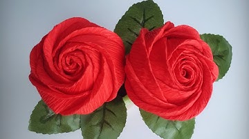 ABC TV | How To Make Rose Paper Flower From Crepe Paper - Origami Craft Tutorial