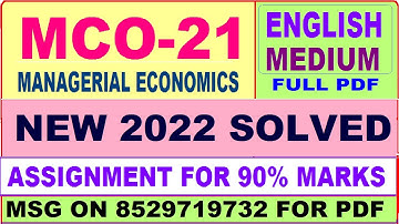 mco 21 solved assignment 2021-22 / mco 21 solved assignment in English / ignou mco 21